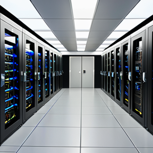 Home 11 ** A secure, modern data center server room. Focus on the hardware, with bright LED lights and visible server racks. Include a padlock or other visual element symbolizing data security. Emphasize a sense of power and control. Caption suggestion: "Dijital Kalenizi İnşa Edin: Dedicated Sunucular ile Verilerinizi Koruma Altına Alın."
**