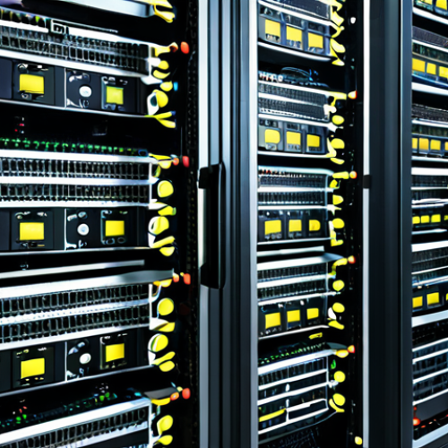 Home 6 **
A server room interior. Focus on the hard drives inside a server rack. Show the different colored cables and the blinking lights. The scene should convey data security and the importance of RAID for business continuity. The image should look modern and professional.
**